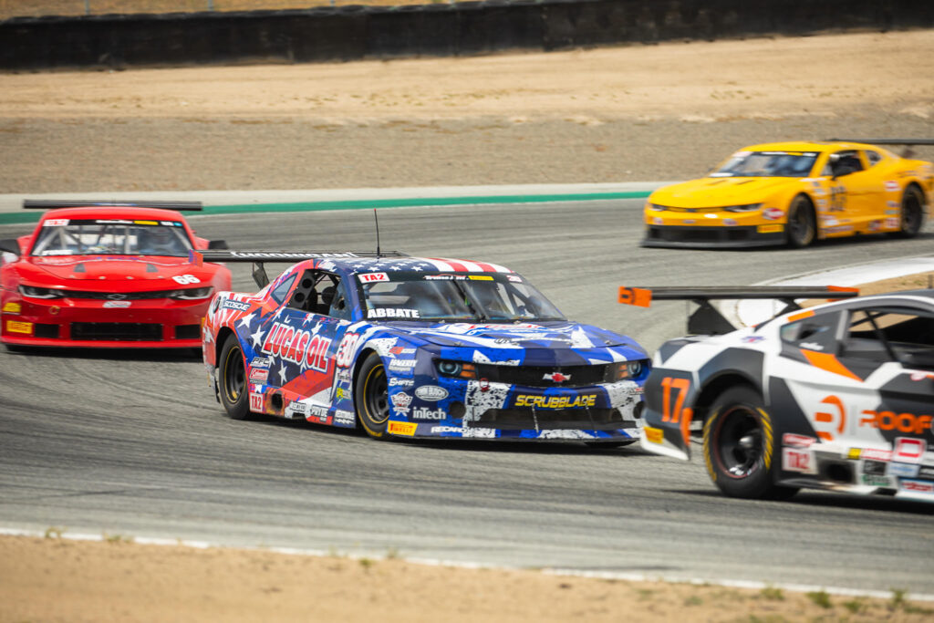 Michele Abbate in the #30 Lucas Oil TA2 Chevy Camaro